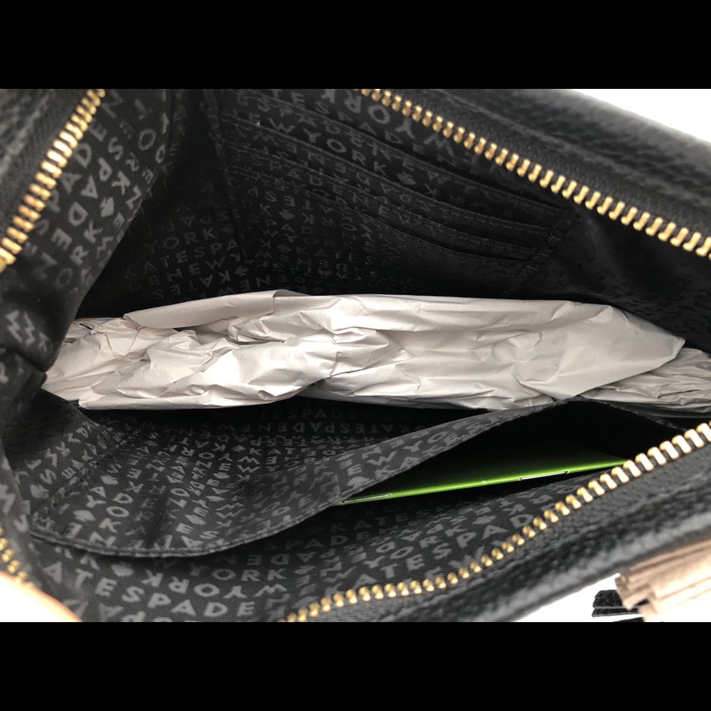 NWT Kate Spade ♠️ Black Clutch tassel Palmer - Picture 7 of 8